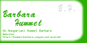 barbara hummel business card